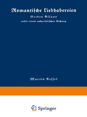cover image of Romantische Liebhabereien